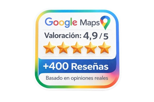 Sticker de las excelentes reseñas que recibio el Centro Atlas Ideal