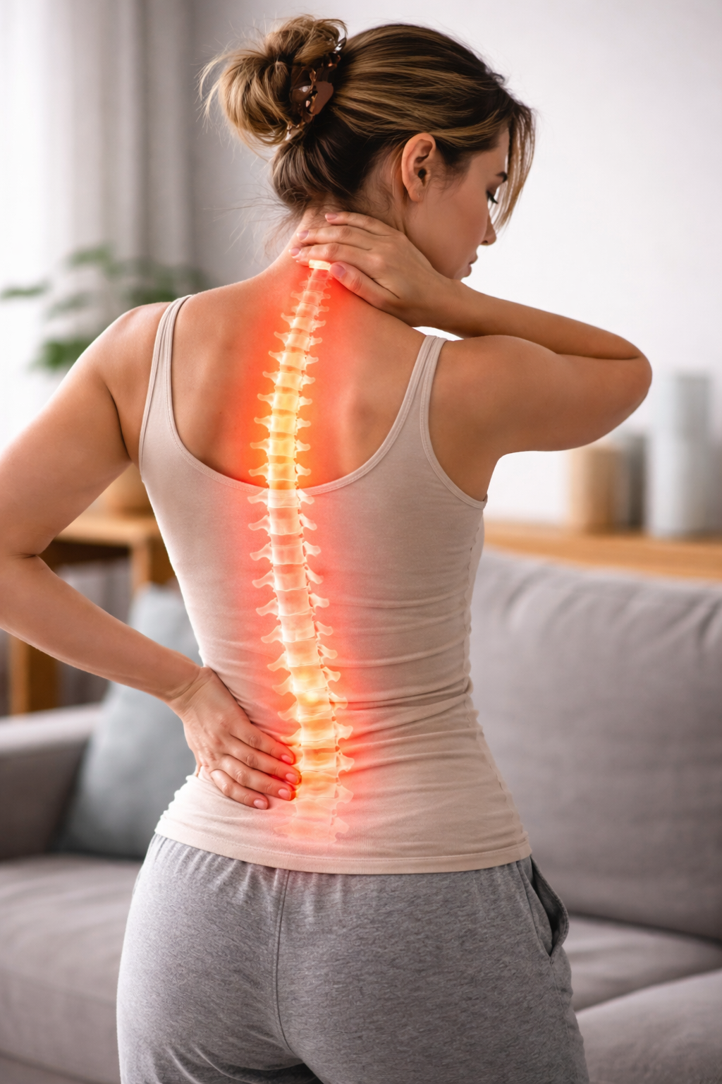 Persona de espalda pensando cuándo acudir a un quiropráctico